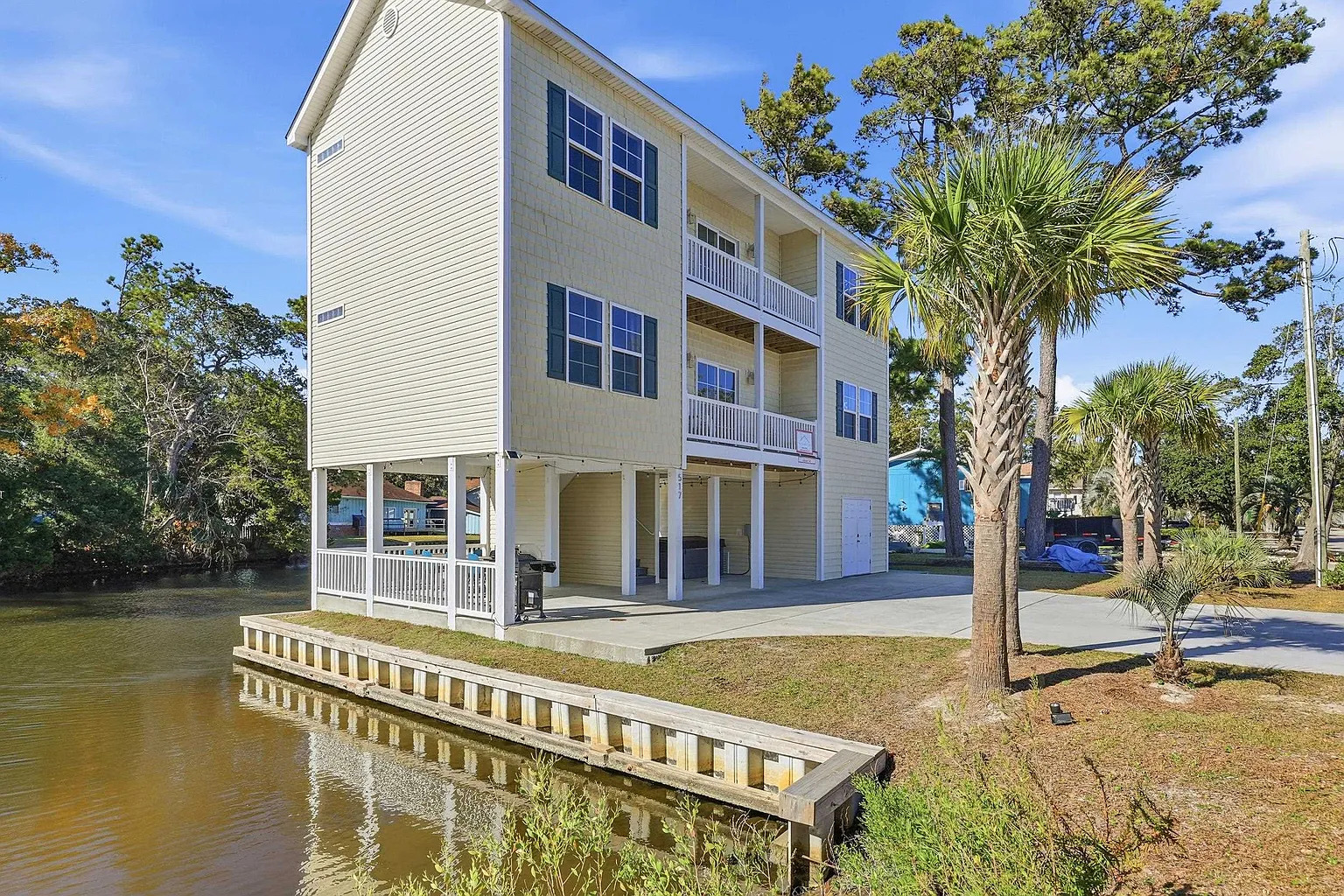 Banana Villa waterfront channel access with dock in North Myrtle Beach